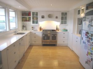 Shaker Style Doors with Frosty Carina Caesarstone Benchtops