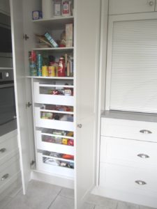 Shaker Style Kitchen with Blum Inner Drawers in Pantry