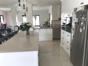 2 Pac Shaker Doors with 40mm Caesarstone Shitake Benchtops