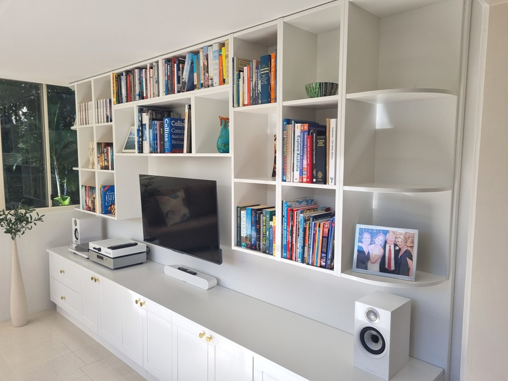 Brisbane Kitchen Design Bookcase Entertainment Unit Kangaroo Point Shaker Kitchen